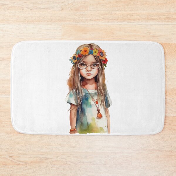 Item preview, Hippie girl designed and sold by Rosaliartbook.