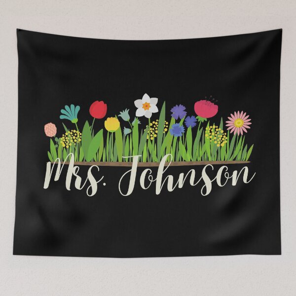 Item preview, Mrs. Johnson Teacher Married Flowers designed and sold by SunfullyYours.