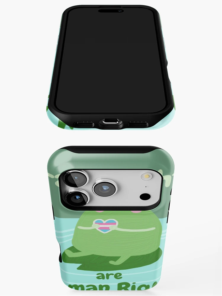 Thumbnail 3 of 4, iPhone Case, Trans Rights are Human Rights designed and sold by BullaBee.