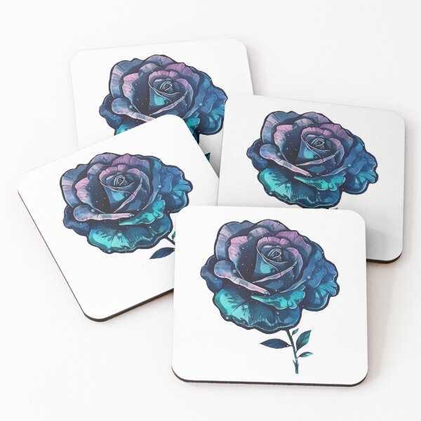 Item preview, Magic blue Rosa. Beautiful colourful blue Rose Flower. Tattoo Rosa, Flowers designed and sold by Anastasiia Yurevych.