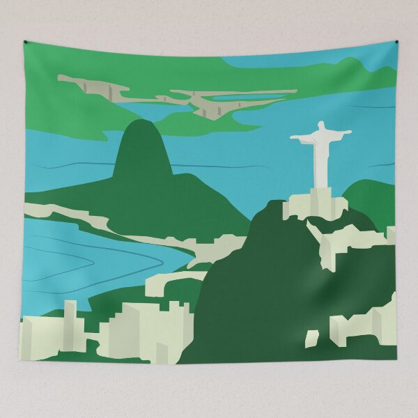Item preview, Rio de Janeiro Minimalist City Scape designed and sold by ThomasTreeArt.