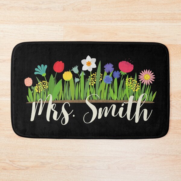Item preview, Mrs. Smith Teacher Married Flowers designed and sold by SunfullyYours.