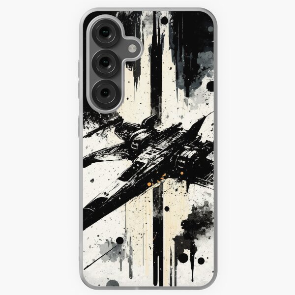Item preview, Dynamic Black & White Ink Splash Aircraft Art designed and sold by DavinciArtistry.