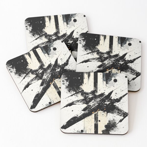 Item preview, Dynamic Black & White Ink Splash Aircraft Art designed and sold by DavinciArtistry.