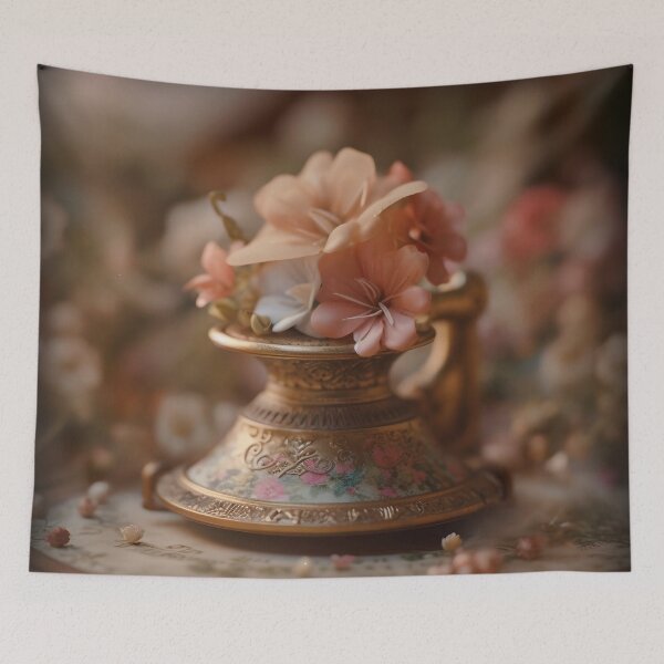 Item preview, "Miniature Vintage Floral Pitcher." designed and sold by CherNikDesigns.
