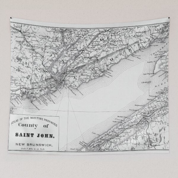Item preview, Vintage Map of Saint John, New Brunswick, Canada. 1878 designed and sold by Gin  Neko.