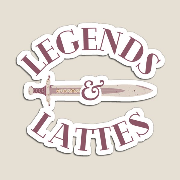 Legends and Lattes Sticker for Sale by PixelElf