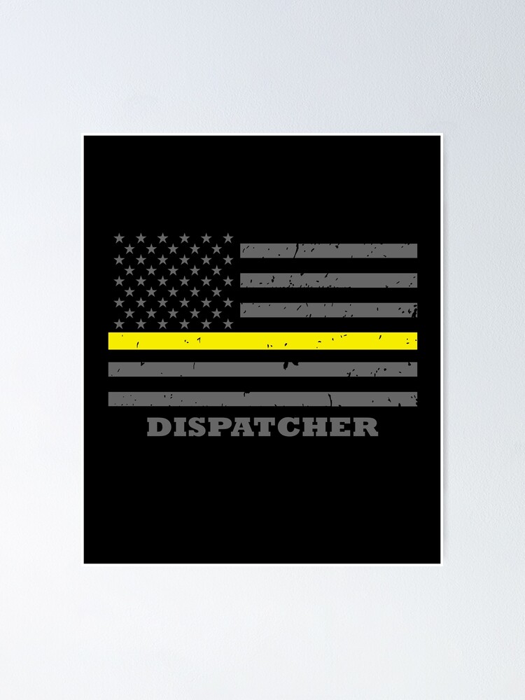Thin Gold Line American Flag 3x5 ft Dispatchers Dispatch Communications US Black 