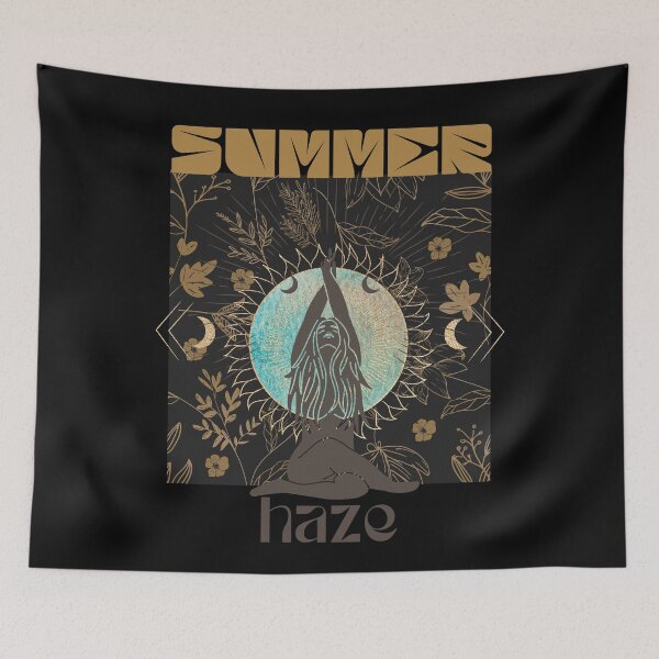 Item preview, Summer Haze Celestial Mystic Vintage Floral Bohemian Girl designed and sold by Renata illustrata.