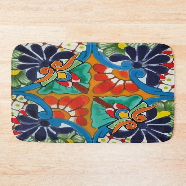 Item preview, Elegant botanical Maximalist decoration mexican flowers talavera pottery designed and sold by T-Mex.