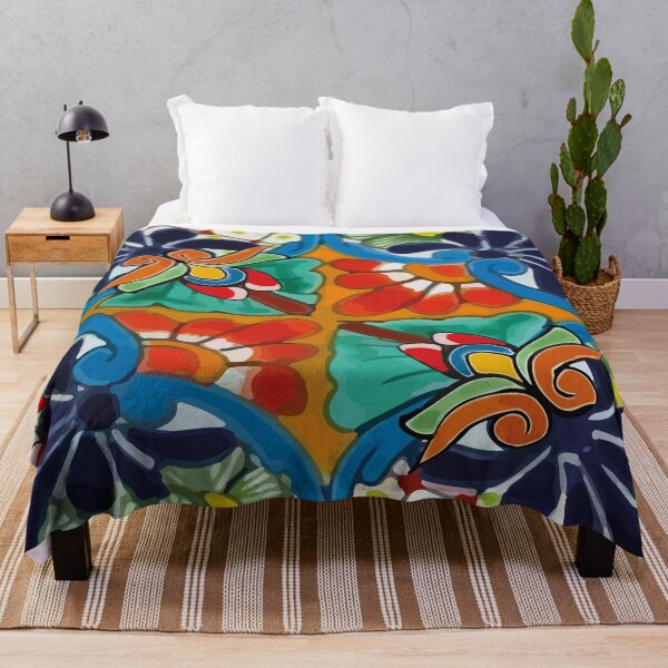 Item preview, Elegant botanical Maximalist decoration mexican flowers talavera pottery designed and sold by T-Mex.