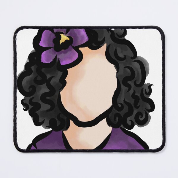 Item preview, Little Flower Curly Girl (Black) designed and sold by Curly-Cuties.