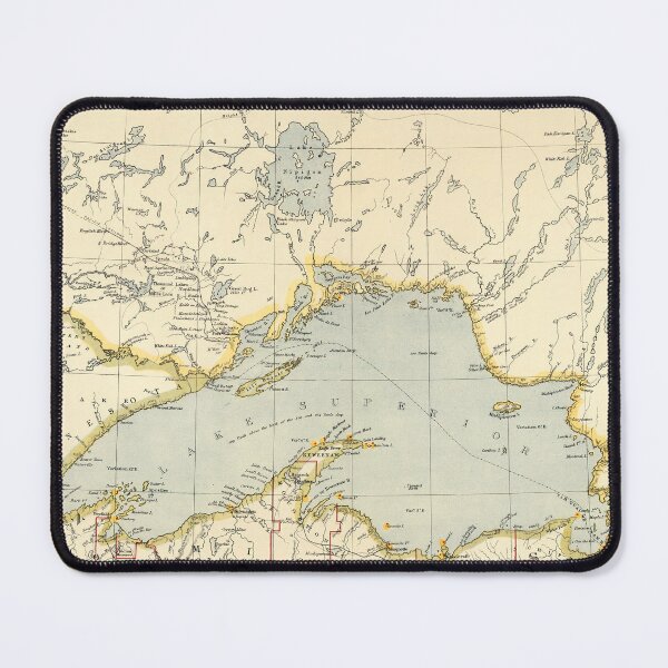 Item preview, Vintage Map of Lake Superior - 1883 designed and sold by Gin Neko.