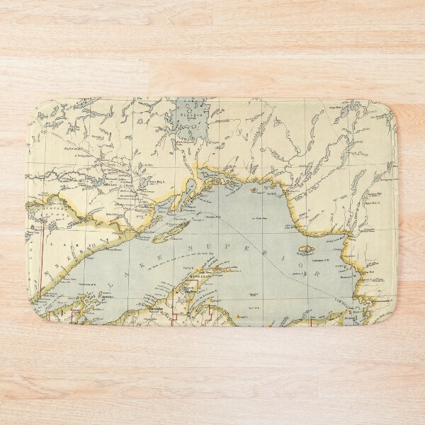 Item preview, Vintage Map of Lake Superior - 1883 designed and sold by Gin  Neko.
