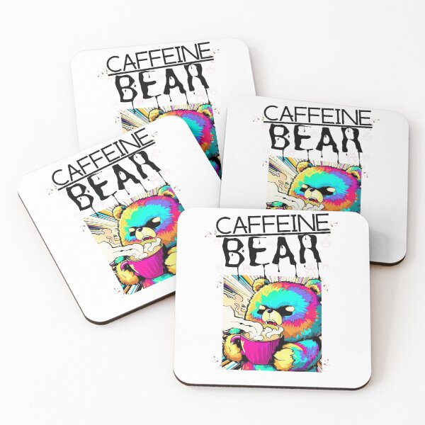 Item preview, Caffeine Bear - Black lettering designed and sold by caffeinekind.