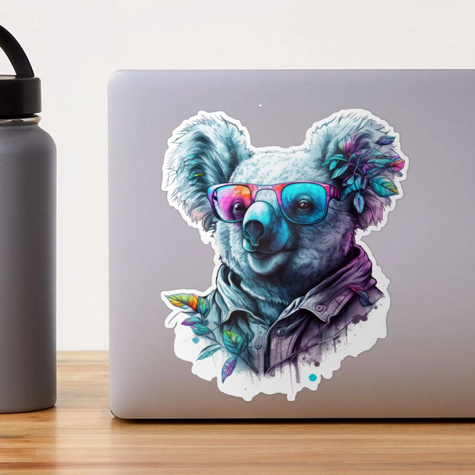 AN02 Koala Bear with Glasses Sublimation Print — Southern Vinyl Source