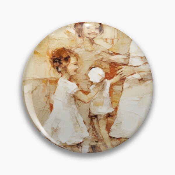 Item preview, Mother Playing With Children I Family Love  Art Kids Nursery Neutral Colors  designed and sold by acrylicartp.