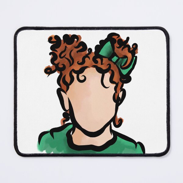 Item preview, Little Space Buns Curly Girl (Red) designed and sold by Curly-Cuties.