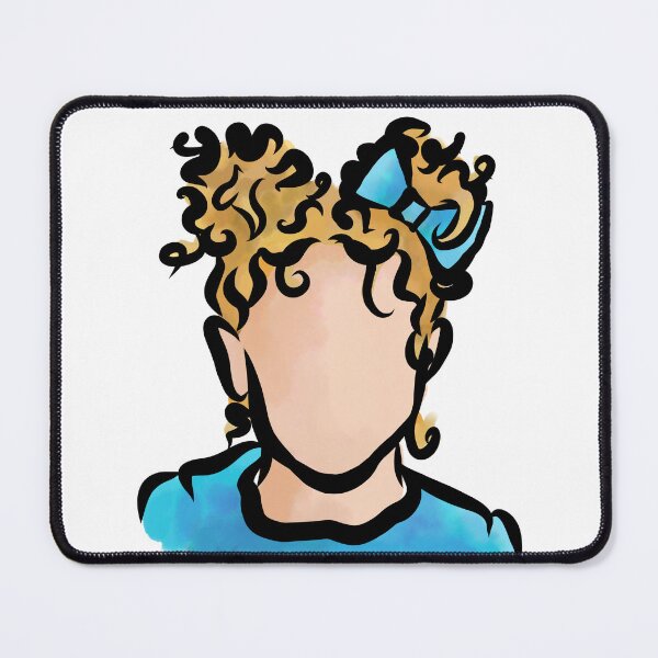 Item preview, Little Space Buns Curly Girl (Blonde) designed and sold by Curly-Cuties.
