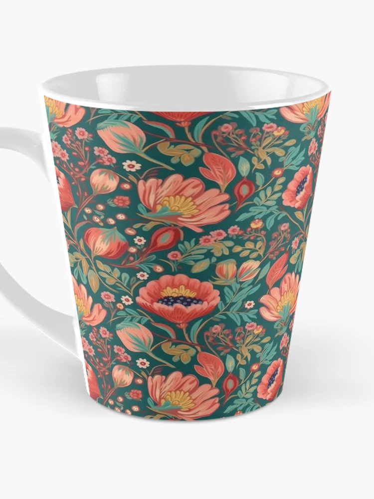 Thumbnail 3 of 4, Coffee Mug, Flower Pattern designed and sold by PampleMouse.