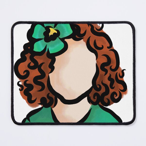 Item preview, Little Flower Curly Girl (Red) designed and sold by Curly-Cuties.