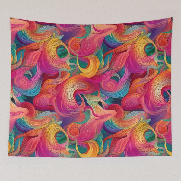 Item preview, Enchanted Whimsical Swirls Tapestry Fusion | Seamless Pattern designed and sold by Adam Prettyjohns.