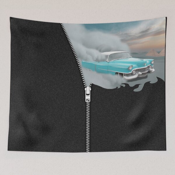 Item preview, ZIPPER FUN - American Oldtimer Car Desert Sky designed and sold by EDDArt.