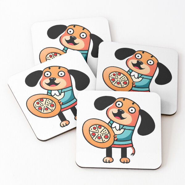 Item preview, dog presenting delicious pizza designed and sold by arkayle.