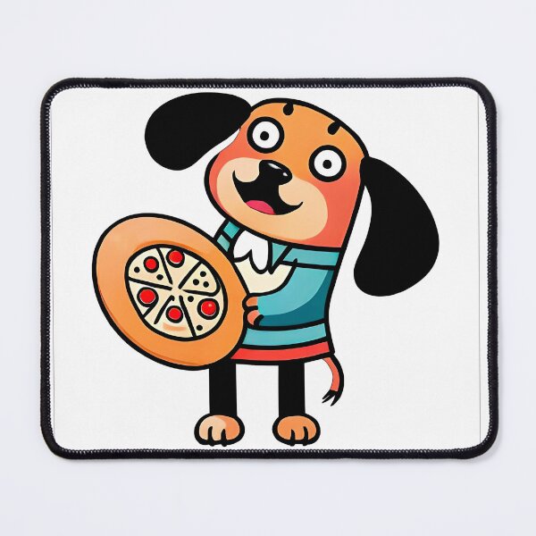 Item preview, dog presenting delicious pizza designed and sold by arkayle.