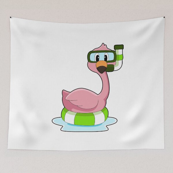 Item preview, Flamingo Swimming Lifebuoy designed and sold by Snabdesign84.