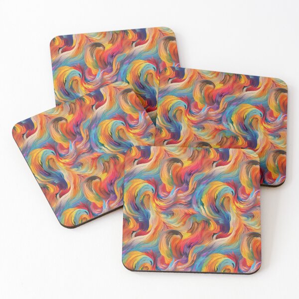 Item preview, High Repeat Vibrant Swirls of Feline Dreams | Seamless Pattern designed and sold by Adam Prettyjohns.