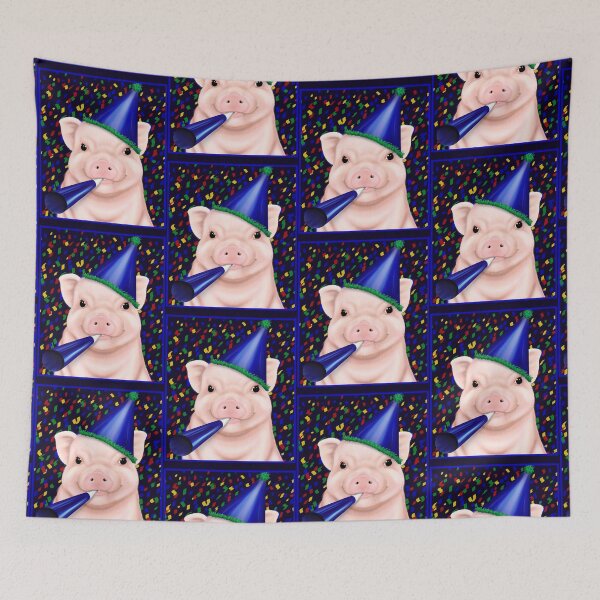 Item preview, Celebration Pig - piglet in a party hat shirt designed and sold by Mehu.
