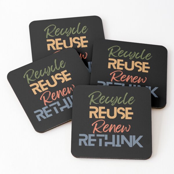 Item preview, Recycle Reuse Renew Rethink Multicolor designed and sold by Saimia.
