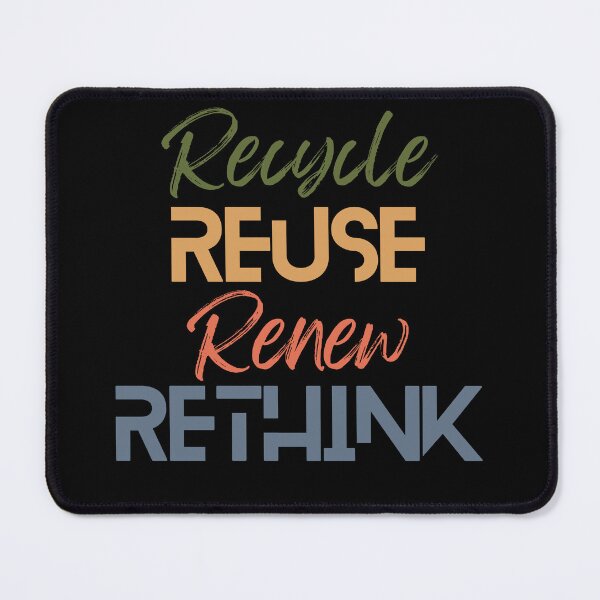Item preview, Recycle Reuse Renew Rethink Multicolor designed and sold by Saimia.