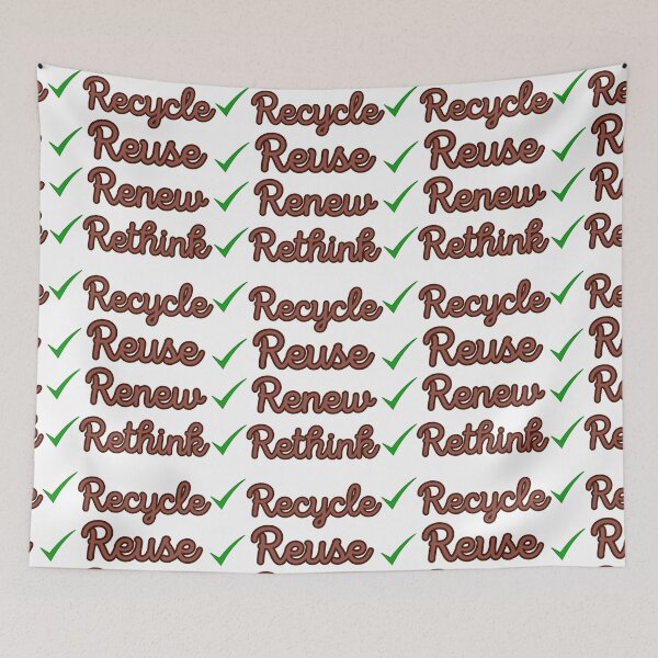 Item preview, Recycle Reuse Renew Rethink  designed and sold by Tienda-Vane.