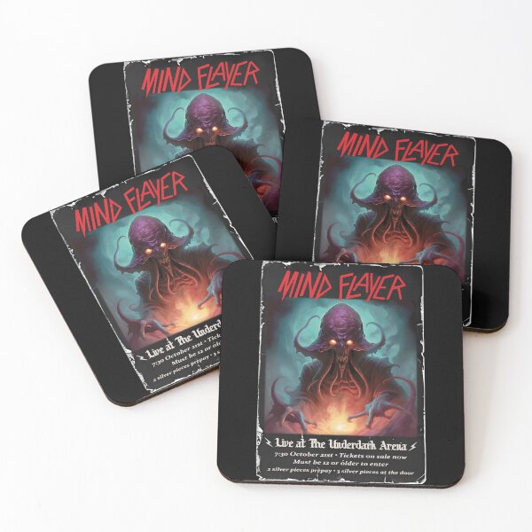 Item preview, Mind Flayer concert poster designed and sold by GammarayPrints.
