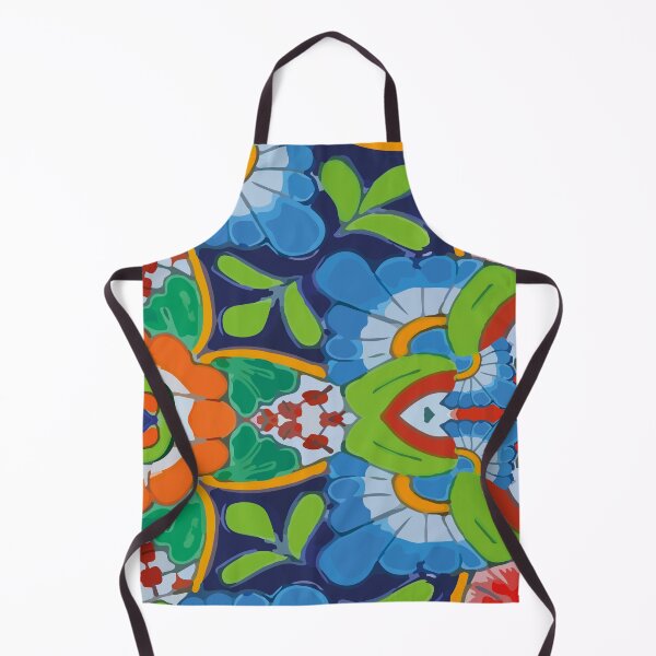 Item preview, Botanical maximalist mexican flowers talavera pottery azulejo tile designed and sold by T-Mex.