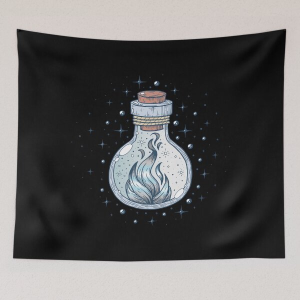 Item preview, Demiboy Fire Occult Bottle LGBT Pride Flag designed and sold by Clara Hollins.