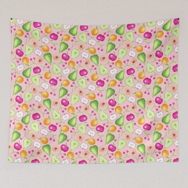 Item preview, Fruit Salad on pink designed and sold by Kathryn  Grace.