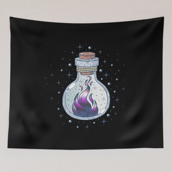 Item preview, Genderfluid Fire Occult Bottle LGBT Pride Flag designed and sold by Clara Hollins.