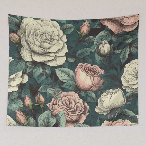 Item preview, rose vintage floral pattern 1 designed and sold by LTAdesigns.
