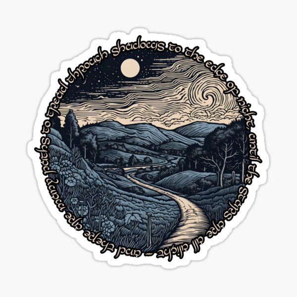 Item preview, And there are many paths to tread - Quote - Winding Road - Lineart- Fantasy designed and sold by Fenay Designs.