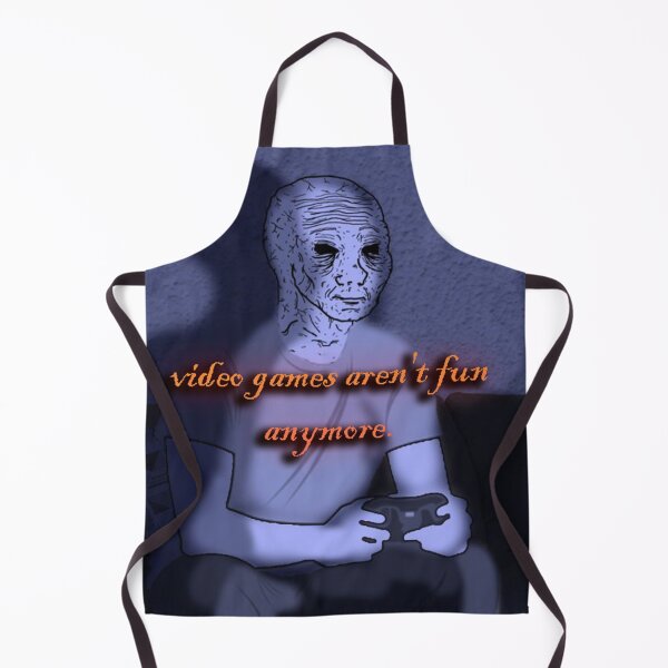 Item preview, "Video Games Aren't Fun Anymore" Classic Wojak Meme designed and sold by The Pathfinders.