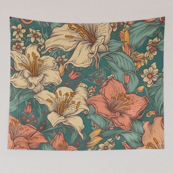 Item preview, Lilly vintage floral pattern2 designed and sold by LTAdesigns.