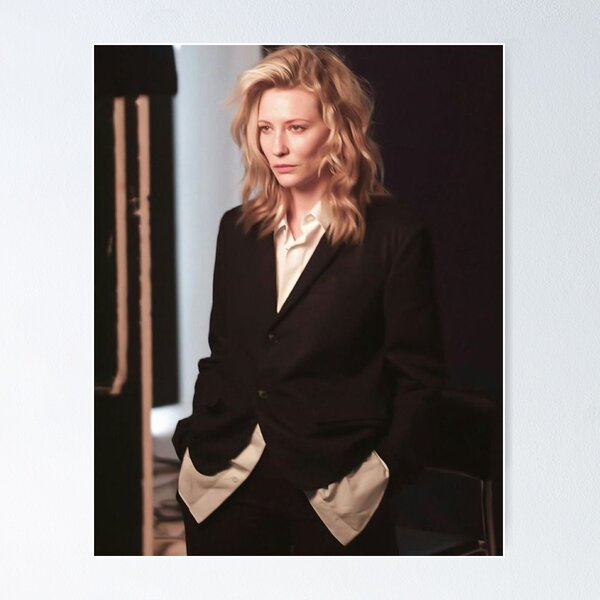 Cate Blanchett in a suit photoshoot Poster