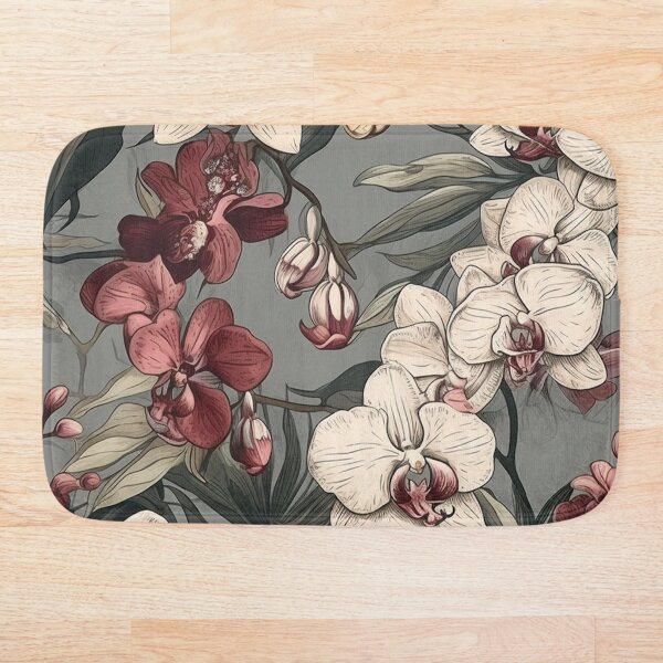 Item preview, vintage orchid floral pattern 1 designed and sold by LTAdesigns.