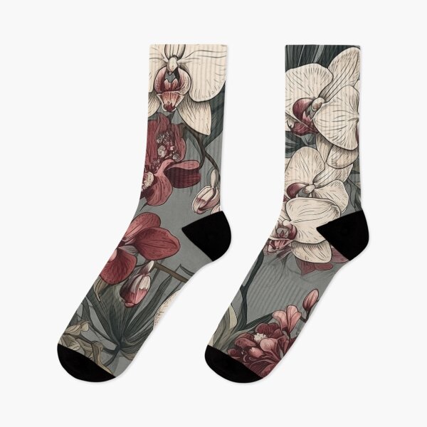 Item preview, vintage orchid floral pattern 1 designed and sold by LTAdesigns.