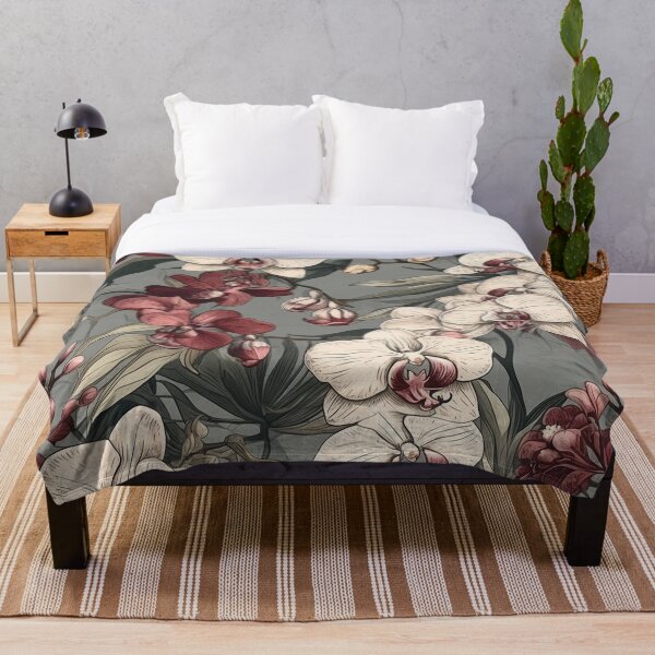 Item preview, vintage orchid floral pattern 1 designed and sold by LTAdesigns.