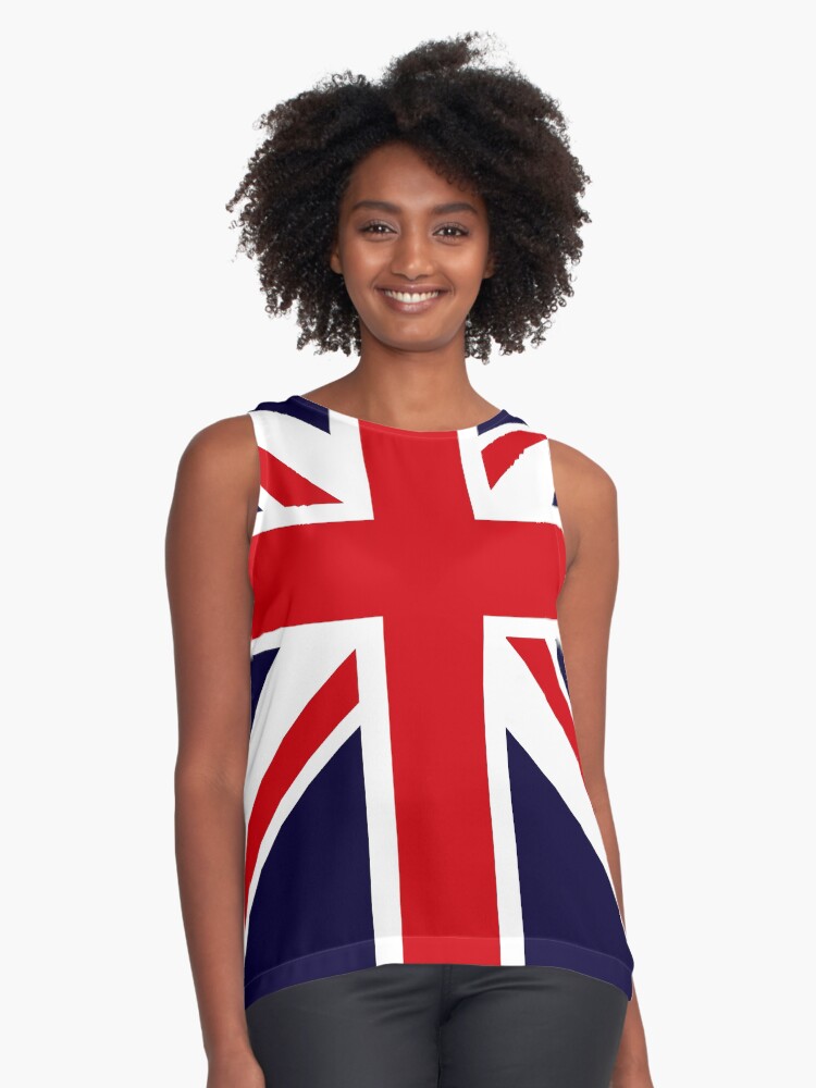 union jack sleeveless t shirt