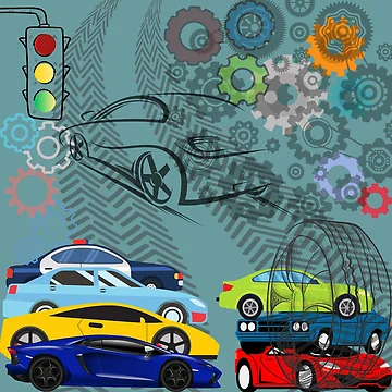 Artwork thumbnail, Racing Cars by RokaaShop